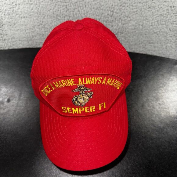 USMC SEMPER F1 Embroidery Adjustable Baseball Cap Hat Once a Marine USA - Picture 5 of 7